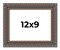 Photo Size Ornate Black Picture Frame - UV Acrylic, Foam Board Backing, Hanging Hardware